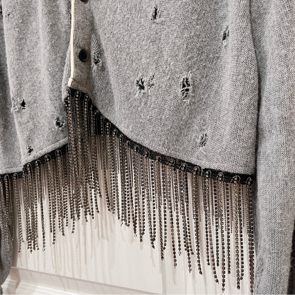 LF Vintage Rhinestone Fringe Cardigan - Picture 6 of 9